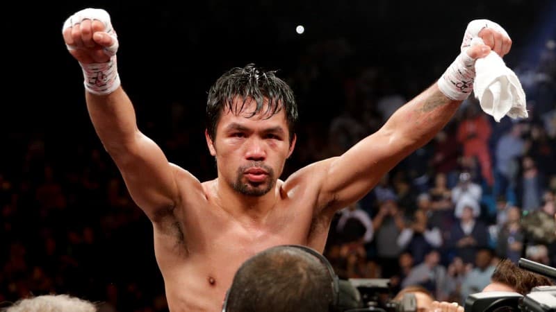 Manny Pacquiao váltósúlyú világbajnok.